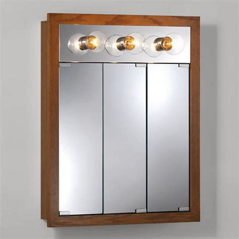 medicine cabinets tri-fold stainless steel|Medicine Cabinet With Lights Trifold .